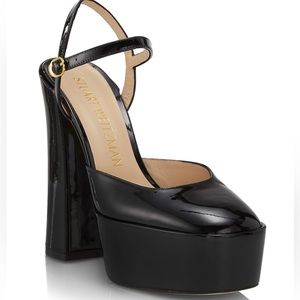Stuart Weitzman - Skyhi Leather Platform Pumps